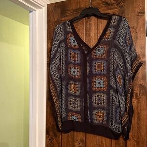 Geometric Patterned Poncho